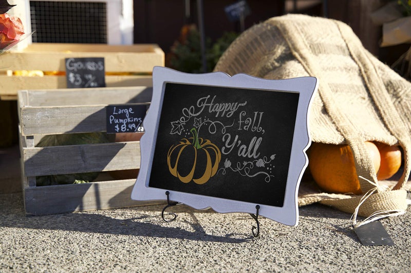 Oak letters Tabletop Small Chalkboard Sign with Easel (11x13) + 8 Brilliant Liquid Chalk Markers | Hanging or Freestanding Framed Chalkboard with Hand Crafted Sweetheart Frame - Image 5